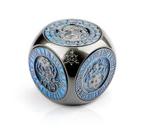 HTSHO DND Dice Spinner, 7 in 1 DND Spinner Dice for Dungeons and Dragons, D and D Dice for MTG RPG D&D (Blue)
