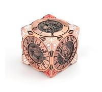 HTSHO Spinner Dice, Metal DND Dice for D&D, Dungeons and Dragons, Roulette Dice Spinner for RPG MTG Table Games (Rose Gold)
