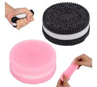 HTTDSLF 2 Pcs Taba Squishy, Biscuit Stress Relief Toy, Fufu Squishy Squeeze Toys, Squishy Toys Squishies Toys, Squishy Fidget Toys, Sticky Squishy, Fidget Toys Squishy, Pinching Biscuit Simulation Toy