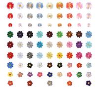 HTTDSLF 77 Pcs Flower Iron On Patches for Clothing, Sew On Patches Daisy Flower Applique Patch, Embroidery Patching for DIY Clothes Backpacks Jackets Shoes, Sew On Badges, Embroidered Patch