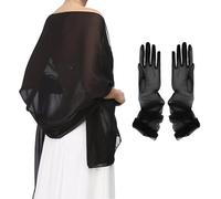 HTTDSLF Sheer Soft Chiffon Shawls, Wraps for Women, Ladies Chiffon Scarves Women, Ladies Scarves, for Evening Dress Wedding Bridesmaid Birthday Gift