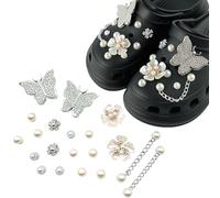 HTTDSLF Shoe Charms, Shoe Decoration Charms, Shoe Accessories, Bling Chain Charms for Clog, DIY Sandals Shoe Decorations Bling, Multi Style for Adults, Teenage Girl Gift, Birthday Gift, Party Gift