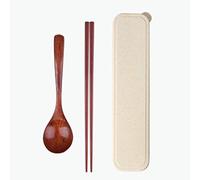 HTTGDGDH 3 Pieces Portable Chopsticks With Case,Reusable Chopsticks Flatware Set,Wooden Travel Chop Sticks With Handle,Japanese Chinese Korean Chopsticks For Bento Box F,D