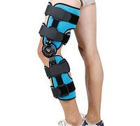 HTTGDGDH Adjustable Knee Orthosis Articulated Knee Joint Fixation Bracket Aluminum Alloy Leg Stabilizer Sports Injury Recovery Training Device,M,M