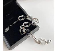 HTTGDGDH Bracelet Braceletsilver Friendship Braceletss925 Silver Bracelet Creative Geometric Chain Friendship Bracelets Adjustable Charm Lucky Fashion Jewelry Gift For Women Girl