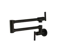 HTTGDGDH Brushed Gold Kitchen Faucet Wall-Mounted Dual Handle Pull-Down Sprayer Modern Design For Easy Control Perfect For Home And Commercial Use,Noir