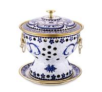 HTTGDGDH Chinese Copper Hot Pot, Chinese Traditional Old Beijing Copper Hot Pot, Split Design Thick Mongolian Cattle Hotpot Shabu Pot For Family Gathering For Family Friends,F,A