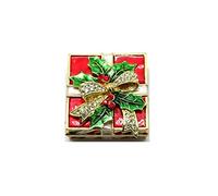 HTTGDGDH Christmas Ornament Lovely Bowknot Thing Storage Present Ring Necklace Box Metal Wedding Birthday Gift Home Room X-mas Tree Decor