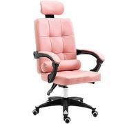 HTTGDGDH Ergonomic High Back Office Chair - Adjustable Pu Leather Swivel Chair For Gaming Executive Seating Home Office & Task Use - Comfortable & Stylish,Pink