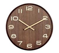 HTTGDGDH Kitchen Decor Wall Clock Living Room Wall Clock Mute Wall Clock Wooden Clock Simple Household Clock Wood Grain Wall Watch Time Clock,B-14in