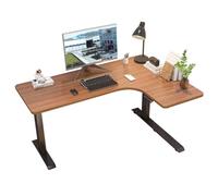 HTTGDGDH L-Shaped Electric Standing Desk 180X110 Cm Ergonomic Height Adjustable Home Office Workstation For Sitting Or Standing With Computer Setup.,Walnut-180 * 110cmRight corner
