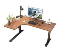 HTTGDGDH L-Shaped Electric Standing Desk 180X110 Cm Ergonomic Height Adjustable Home Office Workstation For Sitting Or Standing With Computer Setup.,Walnut-180 * 110cmLeft corner