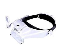 HTTGDGDH Lighted Head Magnifying Glasses Visor Headset With Light Headband Magnifier Loupe Hands-Free For Close Work,Crafts,Reading,Repair,Jewelry 5 Interchangeable Lenses