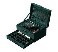 HTTGDGDH Luxury Jewelry Boxes 3 Layers With Lock Large Space Organizer For Ring And Necklace Velvet Jewelry Holder 4 Color
