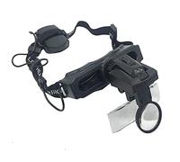 HTTGDGDH Magnifying Glass Loupes, Head Mount Magnifier, Binocular Loupes, Headband Magnifier, Lighted Magnifying Headband Glass Loupe Visor With 2 Light For Close Work, Jewelry Wo