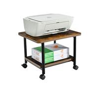 HTTGDGDH Printer Stand Industrial Wind Printer Bracket 2-Tier Storage Car For Home Office With Wheels Printer Table