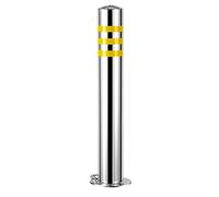 HTTGDGDH Stainless Steel Parking Post Bollard - 60/75Cm Heavy-Duty Reflective Road Barrier, Durable Garage Warning Post For Driveways & Roads, Safety Parking Solution,