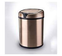 HTTGDGDH Trash Can 12L Automatic Trash Can Stainless Steel Smart Household Trash Can Motion Sense Trash Can, Perfect For Home Kitchen Office Garbage Can,Rose Gold-8L