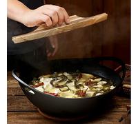 HTTGDGDH Wok Uncoated Binaural A Cast Iron Pan Cast Iron Pot Old-Fashioned Home Not Easy To Non-Stick Pan Induction Cooker Frying Pan(Onecolor-36Cm)