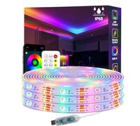 httpsmp 15m Ws2812 RGB+IC LED Strip Lights IP68 Outdoor Waterproof, 5V USB Powered, Music Sync Bluetooth APP/RF Remote Control Lights for Balcony,Deck,Camping,Garden,Bedroom Decor