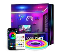 httpsmp 1m RGB+IC Neon Rope Light USB Powered,Flexible Led Lights for Game Room/Desk/Party Decoration,App/Remote Control,Color Changing,TV/PC Backlight,Music Sync