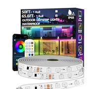 httpsmp 20m Outdoor LED Strip Light Waterproof,IP68 Outside RGB+IC Lights Strip with App/Remote Control,Chase Mode,Music Sync Light for Balcony,Deck,Rooftop,Garden,Pool