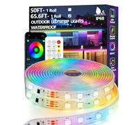 httpsmp 20m Outdoor LED Strip Lights Waterproof,IP68 Outside RGB+IC Light Strip with App/Remote Control,Chase Mode,Music Sync Rope Light for Balcony,Deck,Rooftop,Garden,Pool