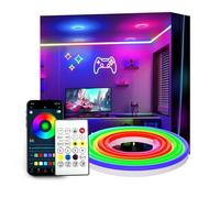 httpsmp 2m RGB+IC Neon Rope Light USB Powered,Flexible Led Lights for Game Room/Desk/Party Decoration,App/Remote Control,Color Changing,TV/PC Backlight,Music Sync