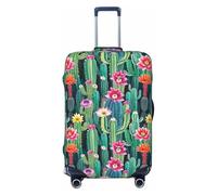 HTTUP Blooming Cactus Print Elastic Washable Baggage Protector Universal Suitcase Cover Travel Luggage Cover, Black, M