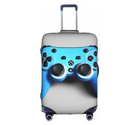 Httup Blue Game Controller Print Practical Elastic Washable Travel Luggage Cover with Concealed Zipper for Suitcases, White, XL