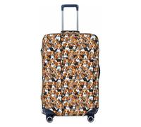 HTTUP Cartoon Beagle Dog Print Elastic Washable Baggage Protector Universal Suitcase Cover Travel Luggage Cover, Black, S