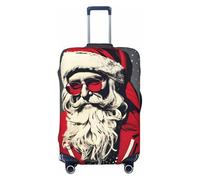 HTTUP Cute Santa Claus Print Elastic Washable Baggage Protector Universal Suitcase Cover Travel Luggage Cover, Black, S