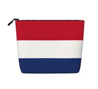 HTTUP Dutch flag Print Business Trip Essential Single-layer Makeup Bag Zippered Pouch Women Large Capacity, Black, One Size, Black, One Size