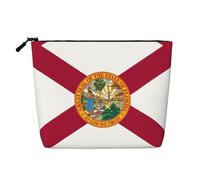HTTUP Flag of Florida Print Business Trip Essential Single-layer Makeup Bag Zippered Pouch Women Large Capacity, Black, One Size, Black, One Size