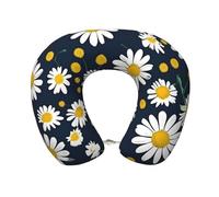 HTTUP Floral Daisies Pattern Print Comfortable U-Shaped Memory Foam Functionality Pillow Neck Support Relaxation