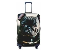 HTTUP - French Bulldog Print Universal Travel Luggage Cover, Black/White, M