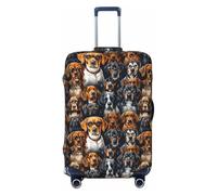 HTTUP - German Shorthair Pointer Design Universal Travel Luggage Cover, Black/White, X-Large
