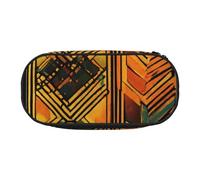 HTTUP Native American Print Stylish Unique Large Capacity Unisex Pencil Bag Zipper Office Travel Makeup Storage