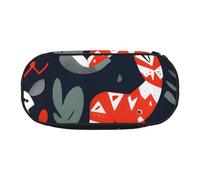 HTTUP Scandinavian Animals Print Stylish Unique Large Capacity Unisex Pencil Bag Zipper Office Travel Makeup Storage