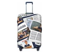HTTUP school newspaper in English Print Elastic Washable Baggage Protector Universal Suitcase Cover Travel Luggage Cover, Black, XL