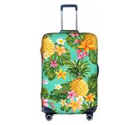 Httup Tropical Fruit Pineapple Print Practical Elastic Washable Travel Luggage Cover with Concealed Zipper for Suitcases, White, XL