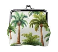 HTTUP Tropical Palm Trees Print Lightweight Women Coin Purse Exquisite Waterproof Small Pouch for Coins Cards