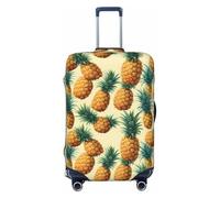 HTTUP Tropical Pineapple Hawaiian Print Elastic Washable Baggage Protector Universal Suitcase Cover Travel Luggage Cover, Black, L