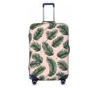 HTTUP - Universal Travel Luggage Cover Palm Leaf Pattern Elastic Washable Luggage Cover, Black/White, G