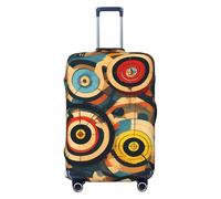 HTTUP vector design target Print Elastic Washable Baggage Protector Universal Suitcase Cover Travel Luggage Cover, Black, M