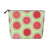 HTTUP Watermelon Green Print Makeup Bag Single Layer Large Capacity Black One Size Black White One Size, Black / White, One Size