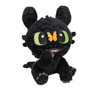 HTTYD Dragon - Black Night Dragon Inspired by Toothless - Cuddly Toy & Stuffed Toy - Various Models & Sizes - Soft Plush Toy for Kids & Fans (Butterfly 30 cm)
