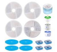 HTTYHT Cat Water Fountain Filter 4Pack Pet Fountain Filter Replacement with Foam Sponge Cat Filter Cartridges Activated Carbon Fountain Filter for WF040 Water Dispenser Fountain
