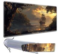 HTTYYTRYT for MTG Playmat Non-Slip Rubber Play Mat with Storage Bag Combination, Ideal for Card Game Lovers TCG Play Mat, Pirate Ship