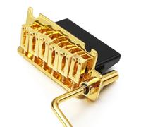 HTU 10.5mm Electric Guitar Bridge 2 Point Tremolo Bridge Hardtail Bridge (Gold)